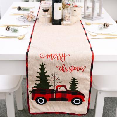 China HB-263 Eco-friendly Merry Christmas Tree Table Runner For Christmas Holiday Party Table Decoration 70 x 13.8 inch for sale