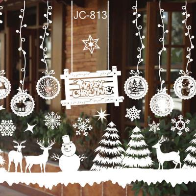 China HB-301 Fashionable Christmas Snowflake Window Clings Stickers for Christmas Decals Decorations Glass Holidays for sale