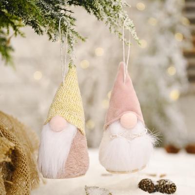 China Handmade Swedish Christmas Tree Decoration HB-394 Tomte Christmas Gnomes Plush Hanging Doll for sale