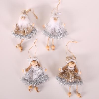 China YQ-334 Creative Hanging Angel Tree Christmas Tree Plush Ornaments Pendant Mini Angel Doll Decoration Party Gifts for sale