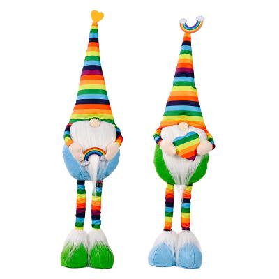 China HB-829 Promotional Gifts Rainbow Gnome Doll for Christmas Decoration Party Tree Ornaments Hanging Doll Craft Decor Supplier Kids Gift for sale