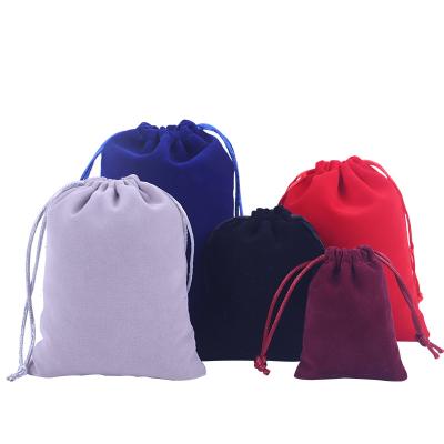 China JL-1840 promotion personalized velvet jewelry drawstring bags fabric durable small foldable drawstring bag for sale