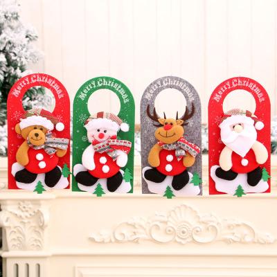 China Santa Home Snowman Hanger Door Merry Christmas Festival Decoration HU-236 Door Hanging Signs for sale