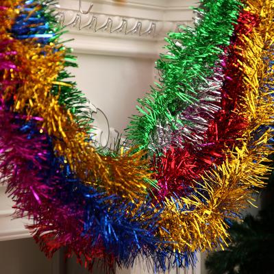 China HU-235 Fashionable Hot Selling Christmas Tree Decorations Glitter Garland Party Tinsel Garland Gold for sale