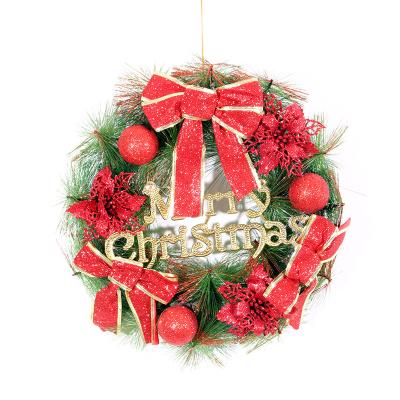 China HU-227 Decor Navidad Outdoor Hanging Home Christmas Garland Decoration Christmas Wreath for sale