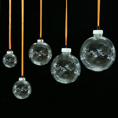 China PET GN-511 6-15cm DIY Christmas Decorations Plastic Clear Plastic Ball For Holiday Wedding Party Decoration for sale