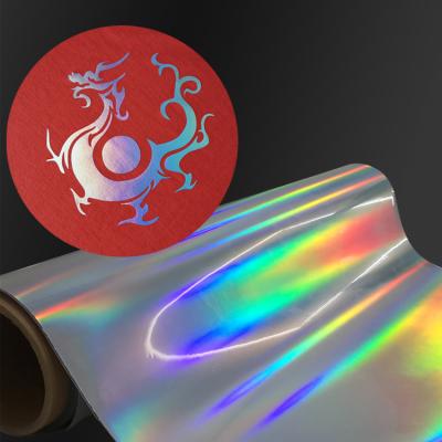 China Clothing hologram adhesive stickers holographic htv rolls polyflex vinyl heat transfer film vinil textil for sale