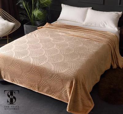 China 2020 PASSIONATE Pilou Velvet Embossed Comfort Blanket for sale