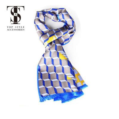 China Wholesale 100% Silk Soft Smooth Feeling High Qualtity Custom Printing Mens Silk Satin Scarf for sale