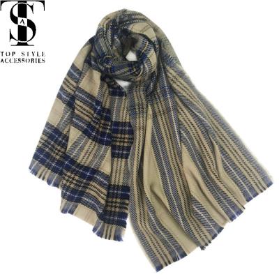 China Wholesale Fashionable Colorful Winter Pashmina Spot Woven Jacquard Shawls Plaid Thermal Scarves for sale