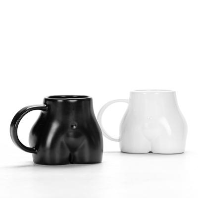 China Nordic Modern Creative Viable Ceramic Cup Coffee Mug Woman Body Shaped Butt Body Ceramic Cup For Coffee Milk for sale