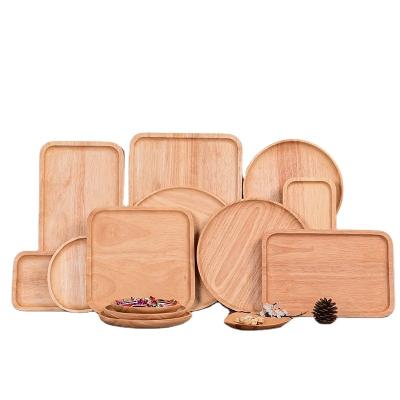 China Hotel restaurant home weddings hotel wholesale high quality rectangle customization bamboo walnut dry pour dinner dish wooden food serviceTray for sale