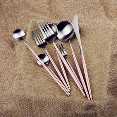 China Gold Disposable Cutlery Set Stainless Steel Flatware Set for sale