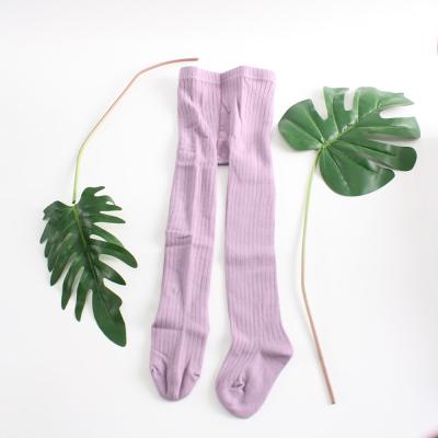 China Breathable Custom 100% Cotton Double Cylinder Baby Tights Logo Socks for sale