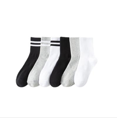 China 2021 Crew Design Logo Cotton Compression Rib Sports Socks Breathable Men for sale