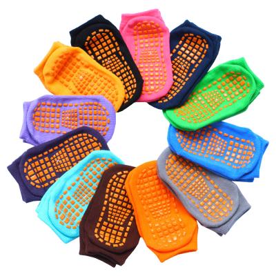 China Solid Color Breathable Custom Baby Anti Slip Socks With Rubber for sale