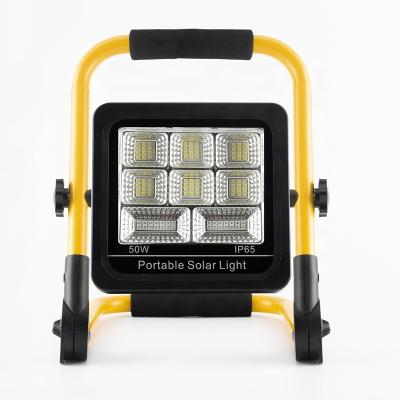 China Aluminum+ABS Best rechargeable Led solar powered camping project emergency work light foldable solar portable light for sale