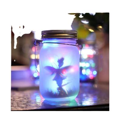 China Outdoor 20 LED Hanging Solar Light Outdoors Solar Mason Jar Lid Fairy String Light for Christmas Patio Garden Yard for sale