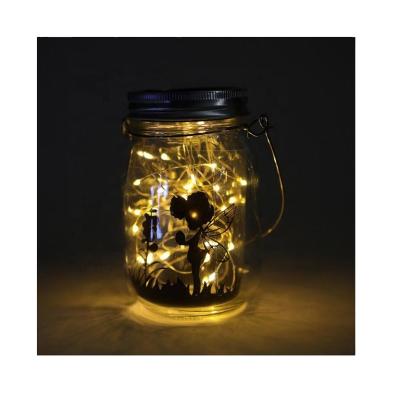 China Outdoor Solar Fairy Mason Jar Lights Outdoor Waterproof Hanging Lights for Garden Lawn Christmas Halloween Decorations for sale