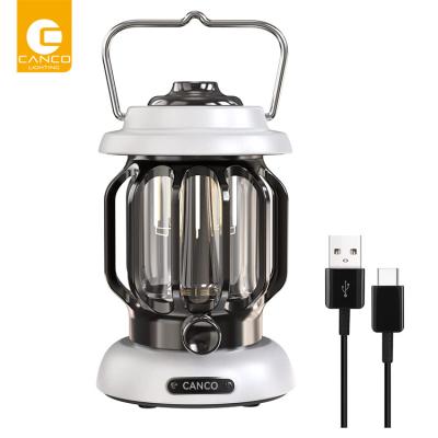 China Outdoor Or Indoor Portable Lantern Vintage Camping Lights With Type C Charging Port And Elegant Finish for sale