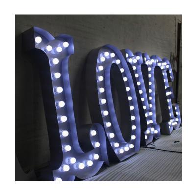 China 26 english alphabet simple home decor party 3d led letter marquee light wedding decoration marquee letters for sale