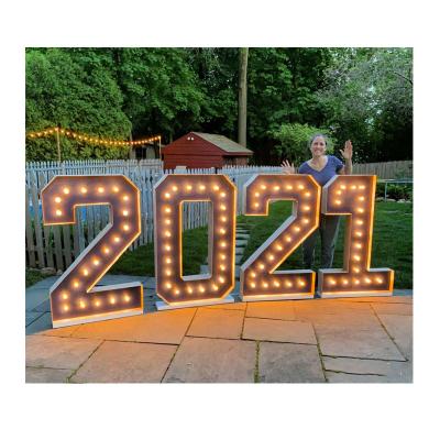 China Simple Decorative Led Bulb Letters Giant Signs Wedding Led Letter Light Signs Light Up Marquee Alphabet Letter for sale