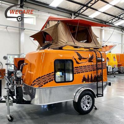 China Wecare Travel Trailer Customized Mobile Camper Caravan Trailerrv Camper Camp Trailer Caravan for sale