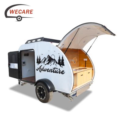 China Valid Travel Trailer Wecare EEC Teardrop Caravan Camper Trailer For Sale for sale