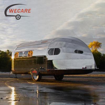 China Wecare camping trailer rv camper camper DOT Certification Stainless Steel Custom travel trailer for sale