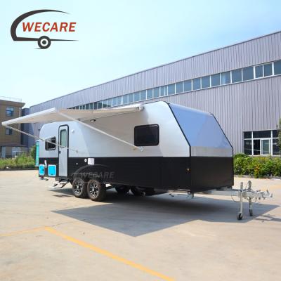 China Lightweight Aluminum Travel Trailer Wecare Family Caravan With Separate Bathroom Travel Trailer for sale