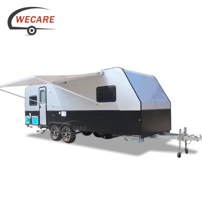 China Travel Trailer Wecare Camper Van Travel Trailer Pop Top Caravan With Mobile Tent Caravan Trailer for sale