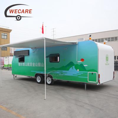 China Travel Trailer Wecare Hybrid Caravan Office Trailer Lounge/Office Trailer Australian Standard Truck Camper for sale