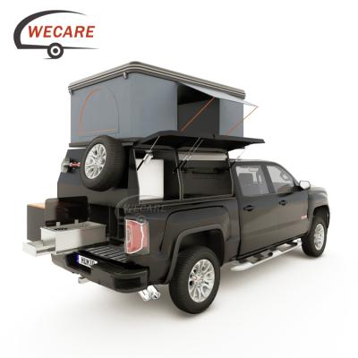 China Private Custom Mobile Camping Camper Van Truck Camper Travel Trailer WECARE 180*175*59cm RV Caravan Camper for sale