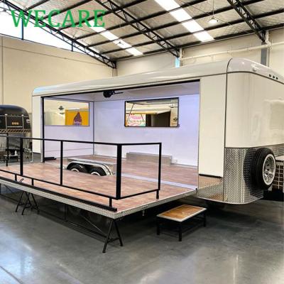 China Cannery Wecare CE Certified Mobile Truck Trailer Food Trailer Mobile Show Kitchen for sale