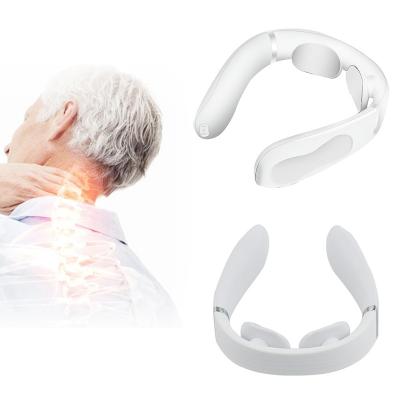 China NECK Small Portable Wireless Shiatsu Led Heat Light Electric Smart Pulse Factory Direct Therapy Cervical Neck Massager With Heat for sale