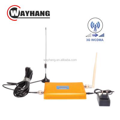 China LED Gold WCDMA 2100MHZ 3G Mobile Phone Signal Booster /3G Signal Repeater Mobile Phone Amplifier With Antenna 198*186*20mm for sale