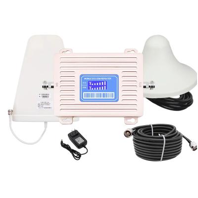 China 2G 3G 4G Mobile Phone Signal Booster Dual Band Repeater Amplifier with Outdoor and Indoor Antenna 185*135*20mm for sale