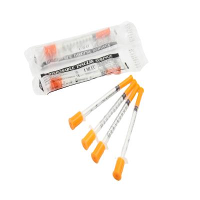 China Other Factory Price Low Friction 40iu CE 100iu 0.5ml CE 100iu 0.5ml Disposal Syringe Orange for sale