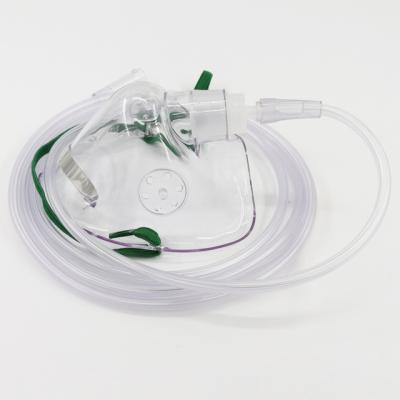 China Portable Oxygen Clinic Disposable Surgical Clear Anesthesia Adjustable PVC Children/Adult Nebulizer Kit With Medicine Cup XS Mask for sale