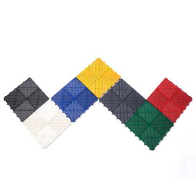 China Manufacturers best price anti-slip waterproof wear-resistant easy to clean colorful pp interlocking garage floor workshop floor tiles for sale