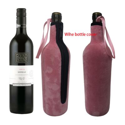 China Hot Selling Waterproof Neoprene Perfume Bottle Sleeve Wine Cover Water Vase Case Beer Bottle Cooler With Zipper Bottle Sleeve for sale