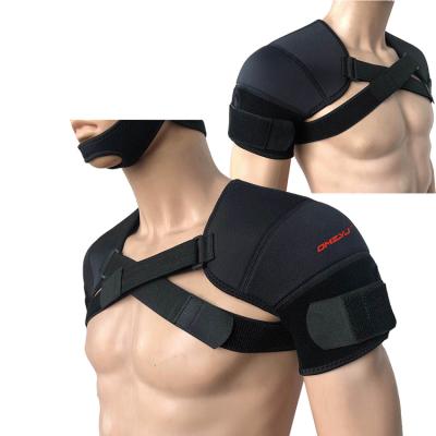 China Hot Selling High Quality Adjustable Sports Straps Double Shoulder Guard Brace Support Belt Protector For Shoulder Protection for sale