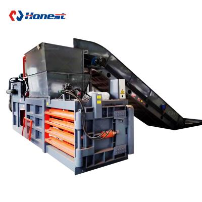 China Fully Automatic Horizontal Food Baler Machine For Shredder Scrap Carboard Wrapping Machine for sale