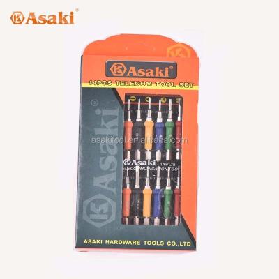 China CR-V AK-9070 High Precision 14pcs Mobile Phone Repair Screwdriver Set for sale