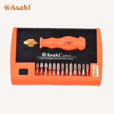 China High Grade AK-9071 27pcs Stainless Steel Computer Mobile Phone Repair Screwdriver Set for sale