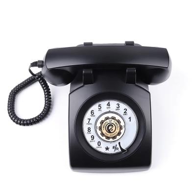 China Retro Decorative Telephone in Home Hot Selling Vintage Office Rotary Telephone Guestbook Wedding Audio Telephone for sale