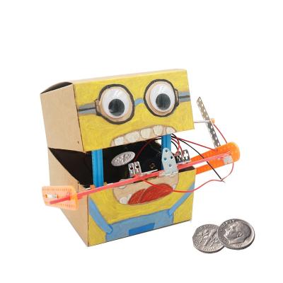 China 2019 Ultra Funny Battery Operated Toy Coin Swallowing Robot Starter Kit DIY Robot Educational Toy for sale