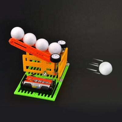 China Rod Education Automobile Ball Machine Throwing DIY Educational Toys Stem Science Kit for sale