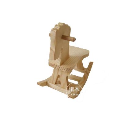 China Rod education semi finished non-toxic basswood rocking horse for kids to assemble wooden early toys for sale