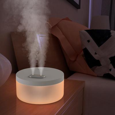 China Car Drop Shipping Aromatherapy Diffusers Cool Mist Large Capacity Humidifier Dual Jet Wireless Air Humidifier with Led Light for sale